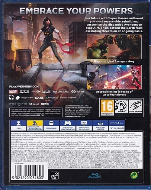 Marvel Avengers - PS4 (B Grade) (Genbrug)